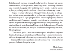 Logopedyczny wiersz pajdialny. Maria Ostasz, Mirosław Michalik