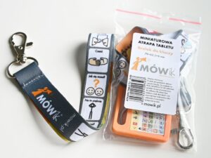 Miniaturowa atrapa tabletu. Brelok do kluczy. Rozmiar duży.