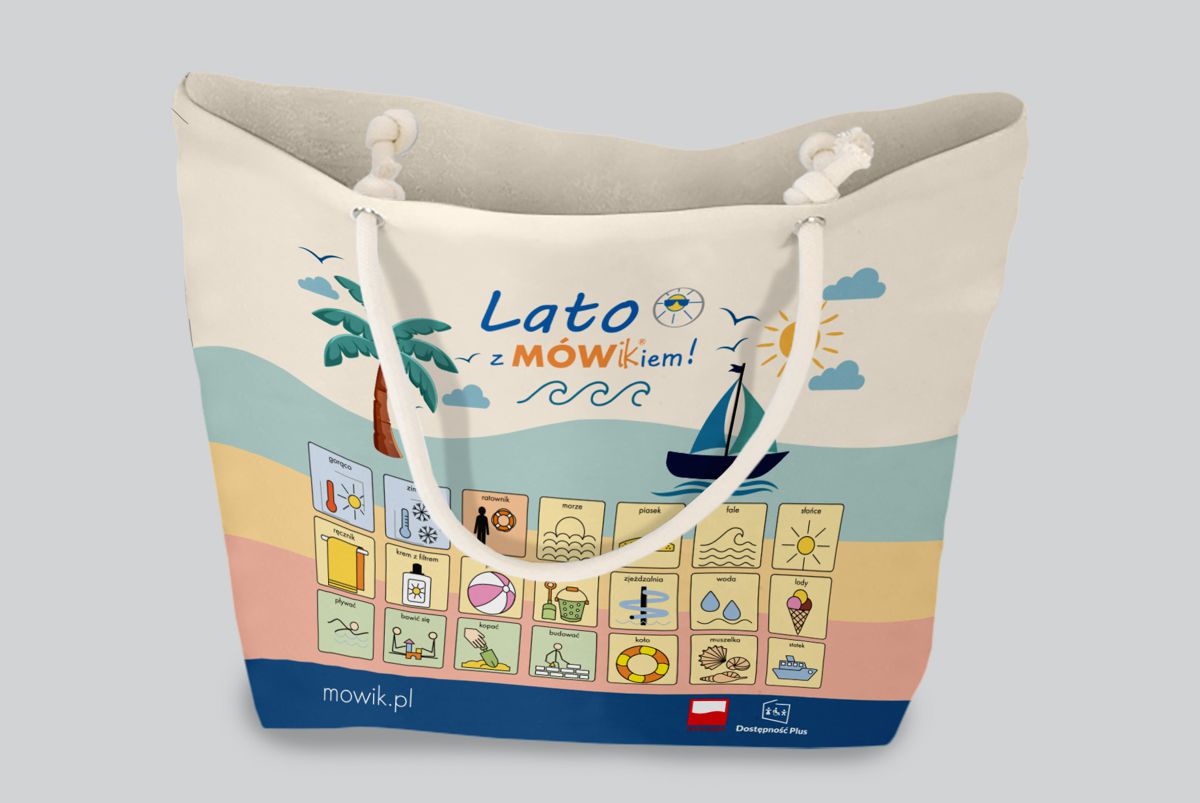 Torba plażowa "Lato z MÓWikiem" - obrazek 2