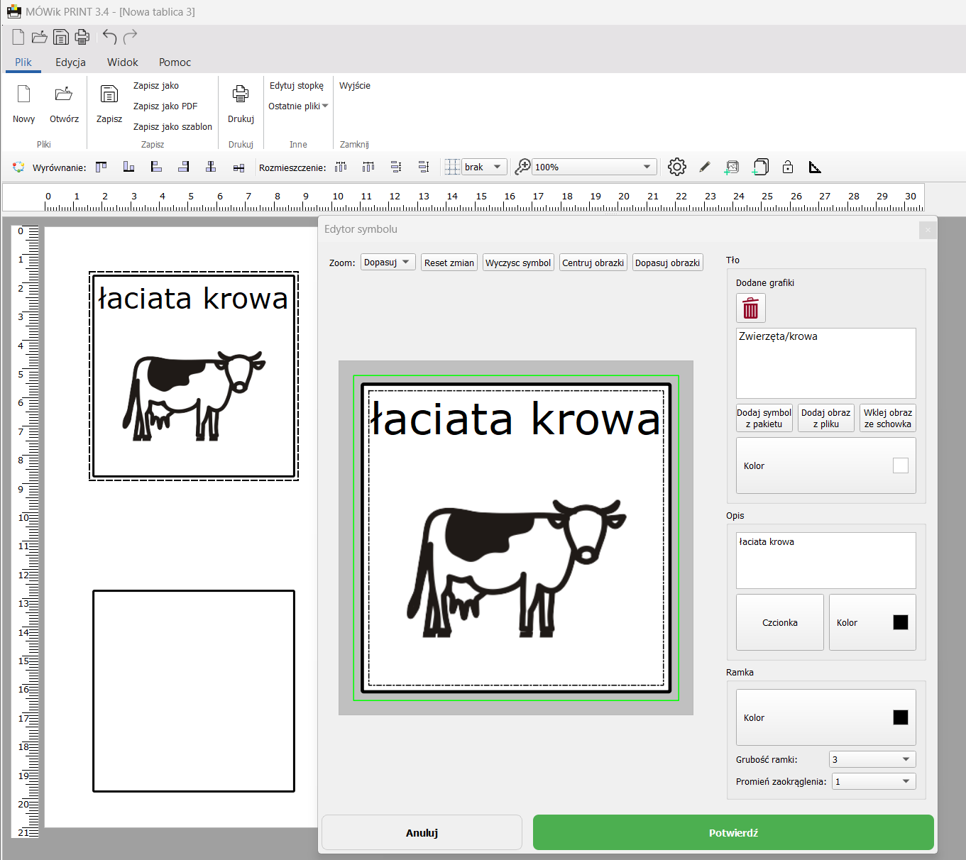 MÓWik PRINT 3.4 program do edycji i drukowania symboli - obrazek 6