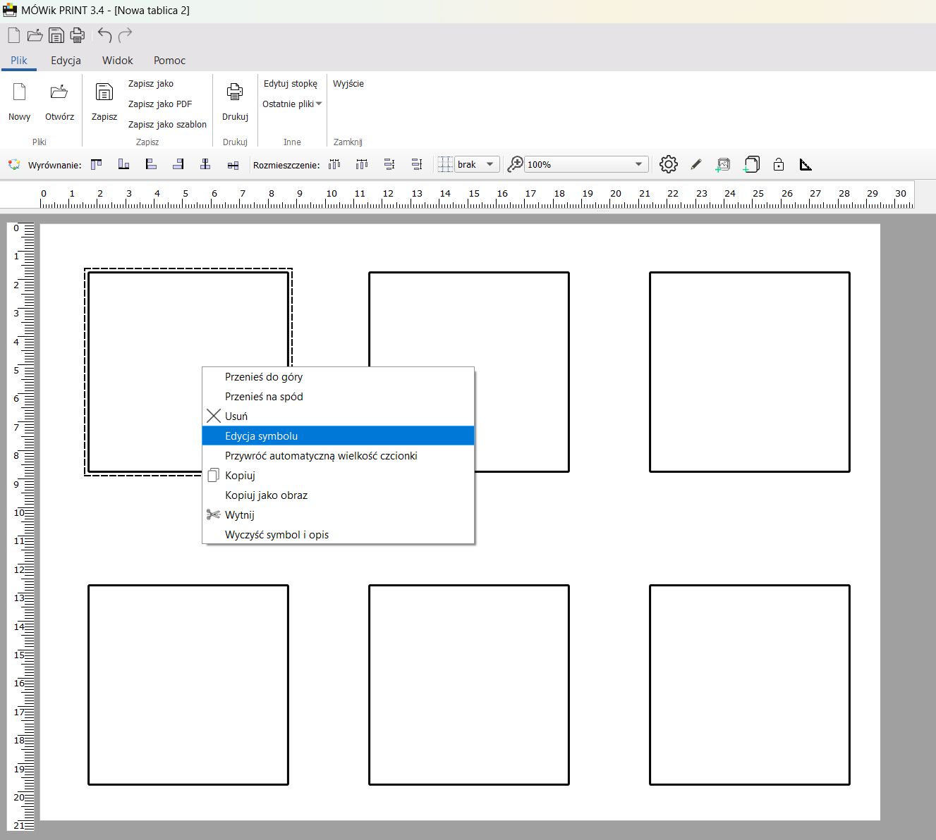MÓWik PRINT 3.4 program do edycji i drukowania symboli - obrazek 7